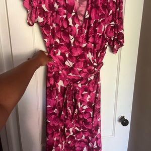 Julie Dillon Floral Faux Wrap Dress | 18W